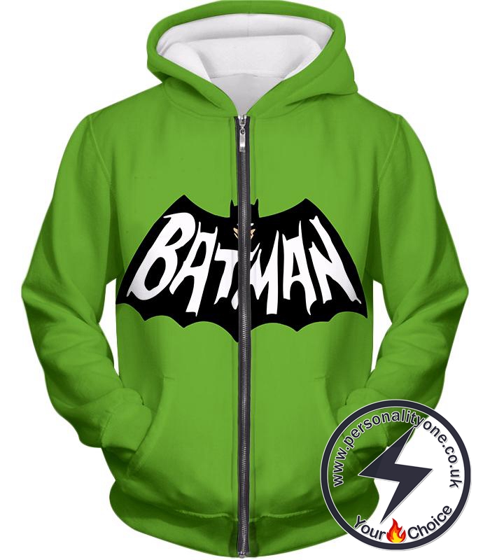 Awesome Promo Batman Cool Green Zip Up Hoodie